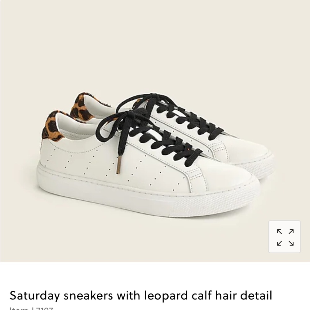 J. Crew Saturday sneakers with leopard detail
